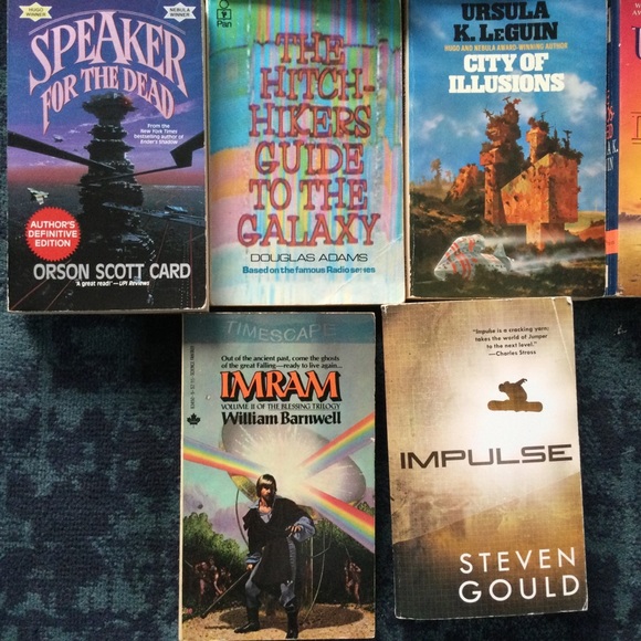 Large Lot of  10 Science Fiction Paperbacks TurtleDove Clarke LeGuin Scott Card - Picture 2 of 4